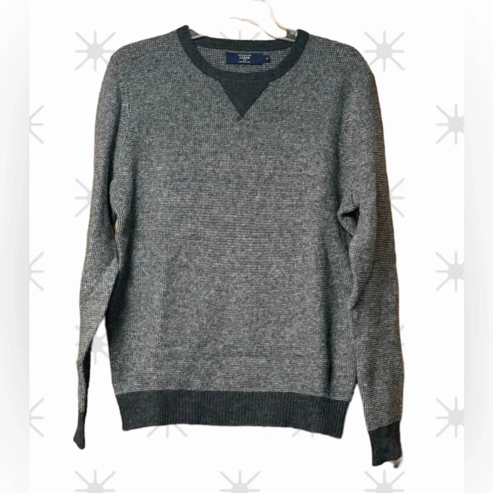 Like new! J Crew Mens Crew Neck Pullover Long Sleeves Sweater Wool